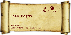 Leth Magda névjegykártya
